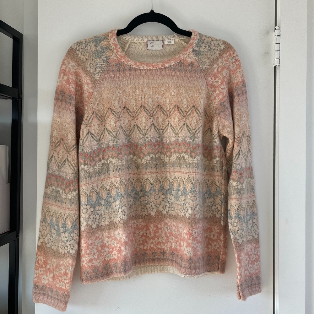 Anthropologie Floral Sweater
